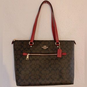 COACH GALLERY TOTE ZIP SHOULDER BAG !